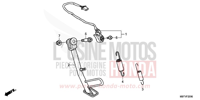 BEQUILLE de Varadero ABS SHASTA WHITE (NH138) 2011